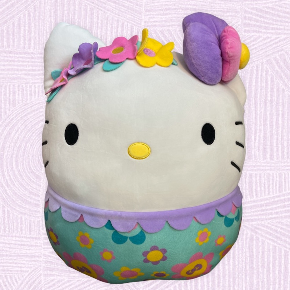 SANRIO FLORAL FLOWERS 💞 HELLO KITTY 24” JUMBO RARE SQUISHMALLOW
